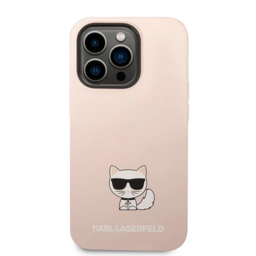 iPhone 14 Pro Karl Lagerfeld Choupette szilikon tok rózsaszín (KLHCP14LSLCTPI) - 3