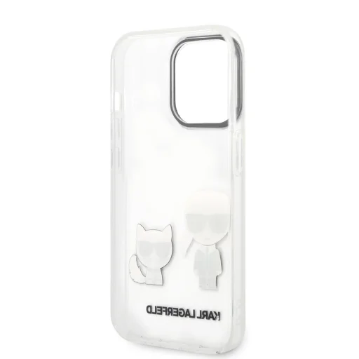 iPhone 14 Pro Karl Lagerfeld PC/TPU Ikonik Karl és Choupette tok átlátszó (KLHCP14LCKTR) - 2