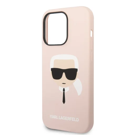 iPhone 14 Pro Karl Lagerfeld Karls Head szilikon tok rózsaszín (KLHCP14LSLKHLP) - 3