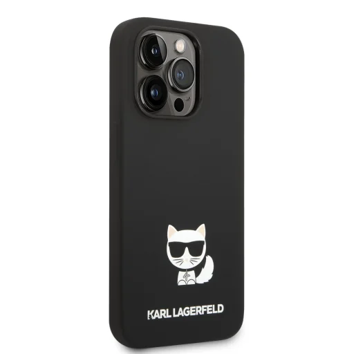 iPhone 14 Pro Max Karl Lagerfeld Choupette szilikon tok fekete (KLHCP14XSLCTBK) - 2