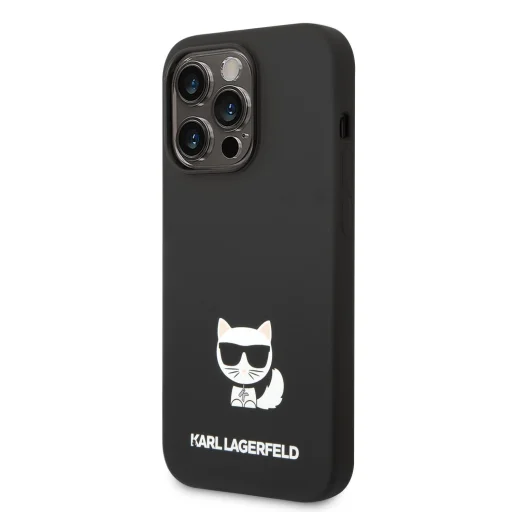 iPhone 14 Pro Max Karl Lagerfeld Choupette szilikon tok fekete (KLHCP14XSLCTBK) - 1