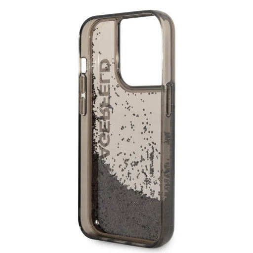 iPhone 14 Pro Max Karl Lagerfeld Translucent Liquid Glitter tok fekete (KLHCP14XLCKVK) - 3