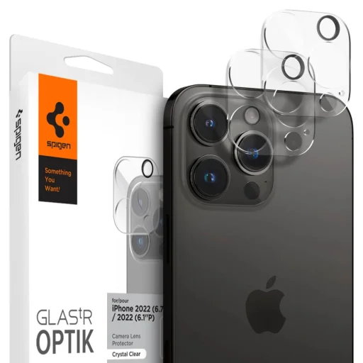 iPhone 14 Pro / 14 Pro Max / 15 Pro / 15 Pro Max Spigen Optik.TR 2x kameralencsevédő 9H üveg (AGL05228) - 6