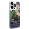 iPhone 14 Pro Guess Liquid Glitter Flower csillámos tok kék (GUHCP14LLFLSB) thumbnail