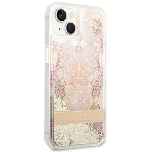 iPhone 14 Plus Guess Paisley Liquid Glitter tok arany (GUHCP14MLFLSD) - 4