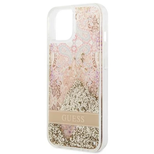 iPhone 14 Plus Guess Paisley Liquid Glitter tok arany (GUHCP14MLFLSD) - 5