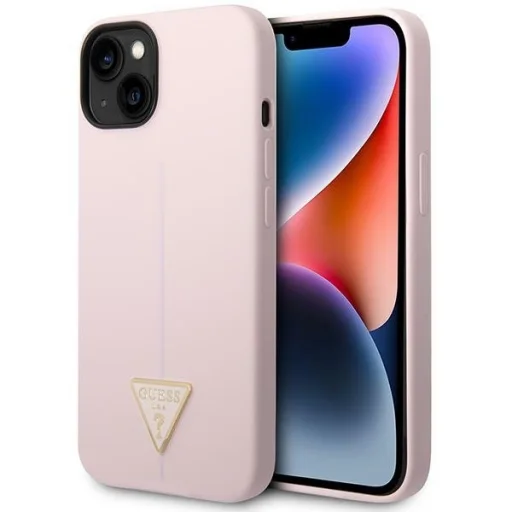 iPhone 14 Plus Guess Szilikon Triangle tok lila (GUHCP14MSLTGU) - 1