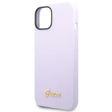 iPhone 14 Guess Silicone Vintage tok lila arany logóval (GUHCP14SSLSMU)
