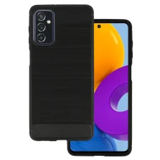 Samsung Galaxy M52 5G Carbon szénszál mintájú TPU tok fekete