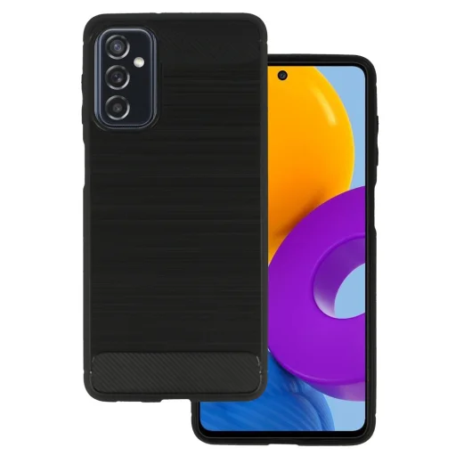 Samsung Galaxy M52 5G Carbon szénszál mintájú TPU tok fekete - 1