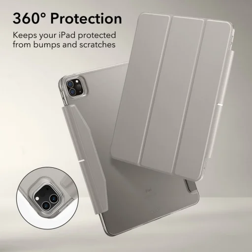 iPad Pro 12.9 2021/2022 ESR Ascend Trifold tok szürke - 5