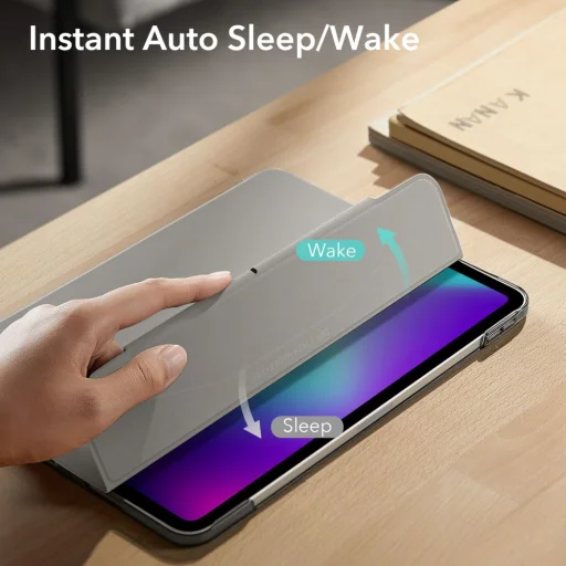 iPad Pro 12.9 2021/2022 ESR Ascend Trifold tok szürke - 8