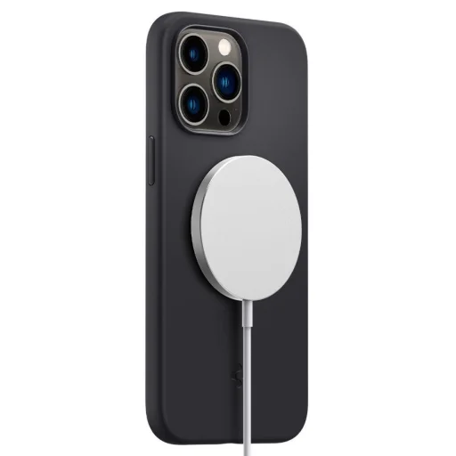 iPhone 14 Pro Max Spigen Silicone Fit MagSafe-kompatibilis tok fekete (ACS04846) - 8