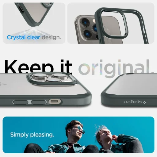 iPhone 14 Pro Max Spigen Ultra Hybrid tok Abyss zöld (ACS04821) - 10