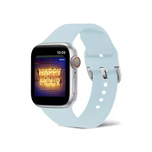 Apple Watch 4/5/6/7/8/SE/Ultra (42/44/45/49mm) szilikon csatos óraszíj égkék Alphajack - 1