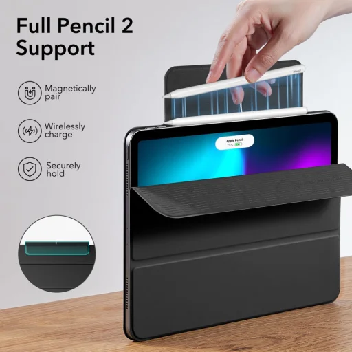 iPad Pro 12.9 2020/2021/2022 ESR Rebound Magnetic tok fekete - 7