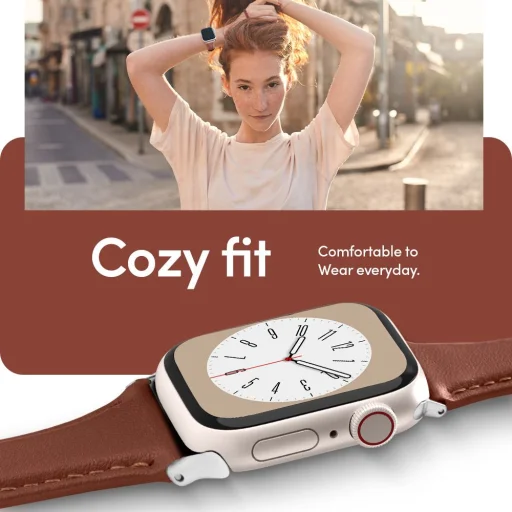 Apple Watch 4/5/6/7/8/SE (40/41 mm) Spigen Cyrill Kajuk óraszíj mogyoróbarna - 2