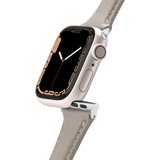 Apple Watch 4/5/6/7/8/9/10/ SE (38/40/41 mm) Spigen Cyrill Kajuk óraszíj krém szín - 11