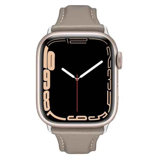 Apple Watch 4/5/6/7/8/9/10/ SE (38/40/41 mm) Spigen Cyrill Kajuk óraszíj krém szín - 13