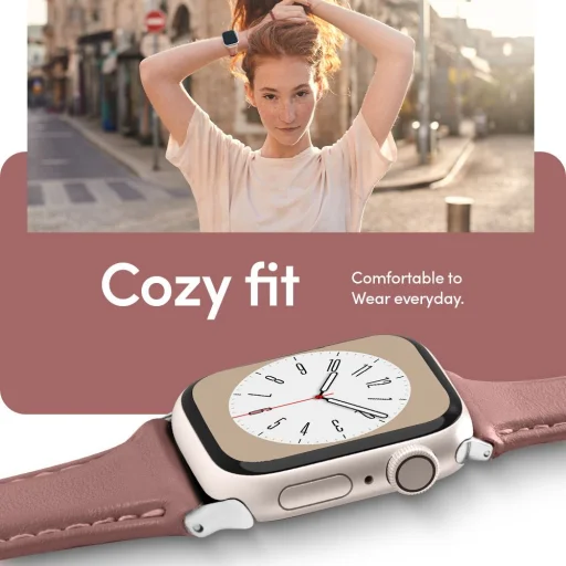 Apple Watch 4/5/6/7/8/9/10/SE (38/40/41 mm) Spigen Cyrill Kajuk óraszíj rózsaszín - 10