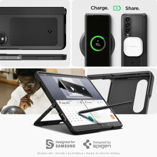 Samsung Galaxy Z Fold 4 Spigen Neo Hybrid S tok fekete (ACS05106) (S Pent nem tartalmaz) - 15