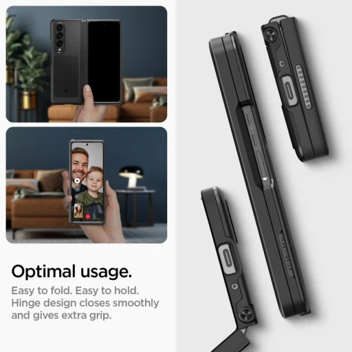Samsung Galaxy Z Fold 4 Spigen Neo Hybrid S tok fekete (ACS05106) (S Pent nem tartalmaz) - 9