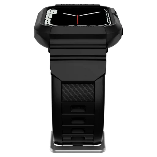 Apple Watch 4 / 5 / 6 / 7 / 8 / SE (40 / 41 mm) Spigen Rugged Armor Pro szíj és tok fekete - 4
