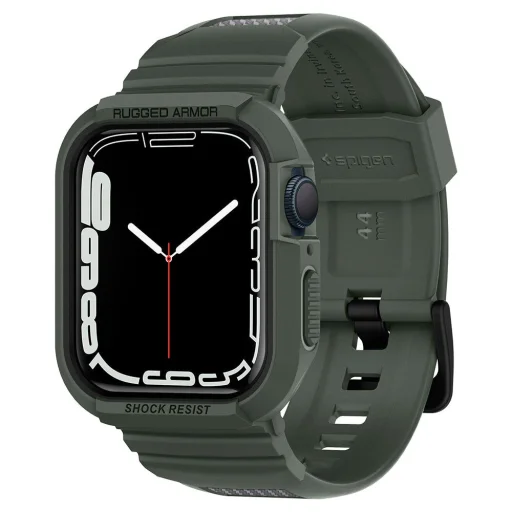 Apple Watch 4/5/6/7/8/SE (42/44/45mm) Spigen Rugged Armor Pro szíj és tok Military Green - 1