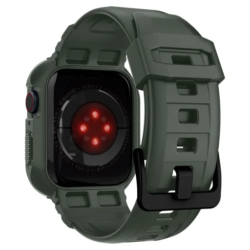Apple Watch 4/5/6/7/8/SE (42/44/45mm) Spigen Rugged Armor Pro szíj és tok Military Green - 3