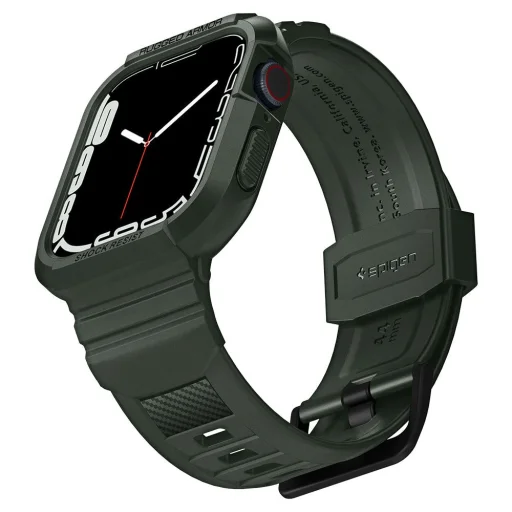 Apple Watch 4/5/6/7/8/SE (42/44/45mm) Spigen Rugged Armor Pro szíj és tok Military Green - 4