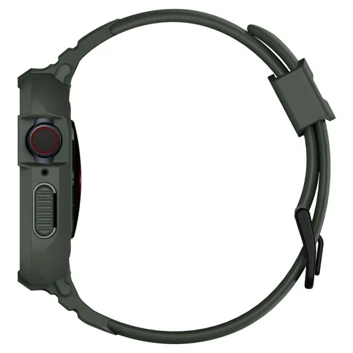 Apple Watch 4/5/6/7/8/SE (42/44/45mm) Spigen Rugged Armor Pro szíj és tok Military Green - 8