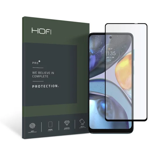 Motorola Moto G22/E32/E32S Hofi Glass Pro+ Hybrid temperált üvegfólia fekete - 1
