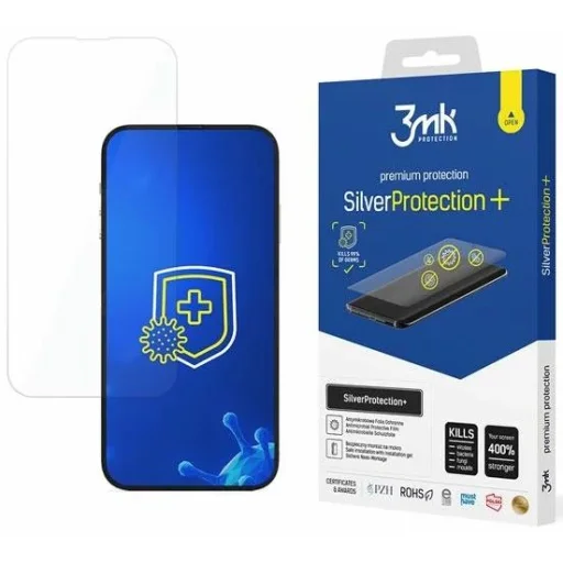 iPhone 14 Plus/14 Pro Max 3MK Silver Protect+ antimikrobiális kijelzővédő fólia - 1