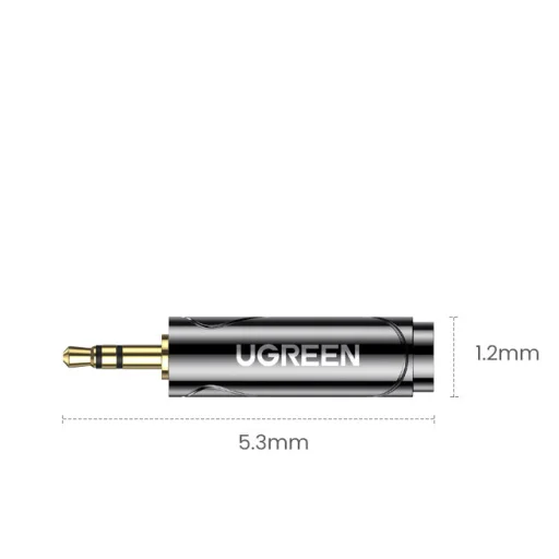 Ugreen audio adapter 6.35mm jack (anya) - 3.5mm mini jack (apa) fekete (AV168 80730) - 11