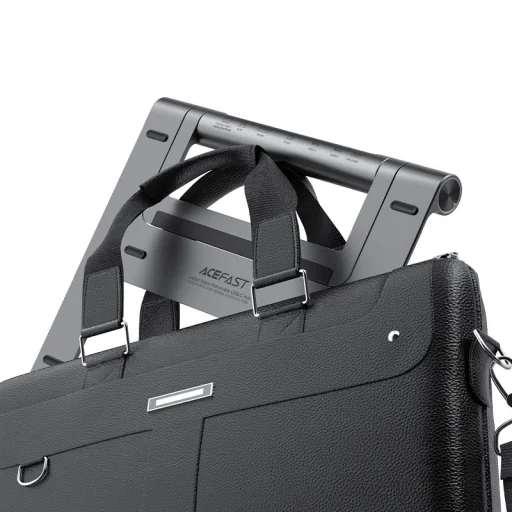 Acefast multifunkciós HUB, USB Type C laptop állvány - 2x USB 3.2 Gen 1 (3.0, 3.1 Gen 1) / microSD, SD / HDMI 4K@60Hz / RJ45 1Gbps / PD 3.0 100W (20V / 5A) asztroszürke (E5) - 3