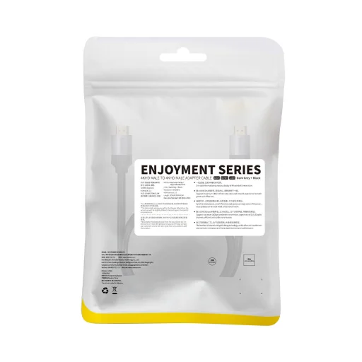 Baseus Enjoyment HDMI kábel 4K60Hz 0.5m sötétszürke - 5