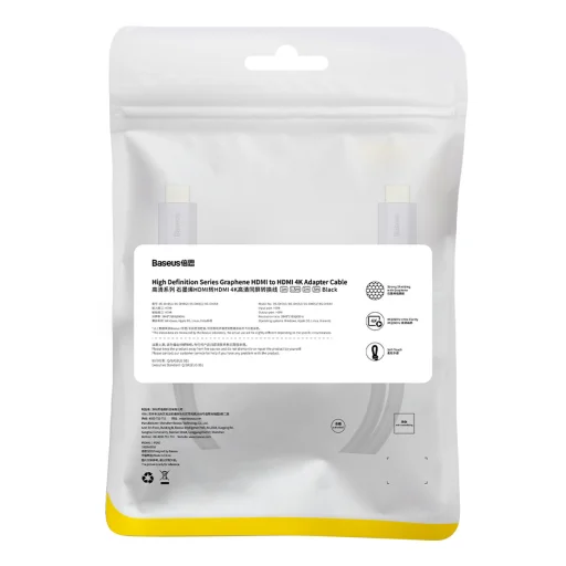 Baseus High Definition Series HDMI 2.0 kábel 4K60Hz 1m fekete (WKGQ020001) - 12