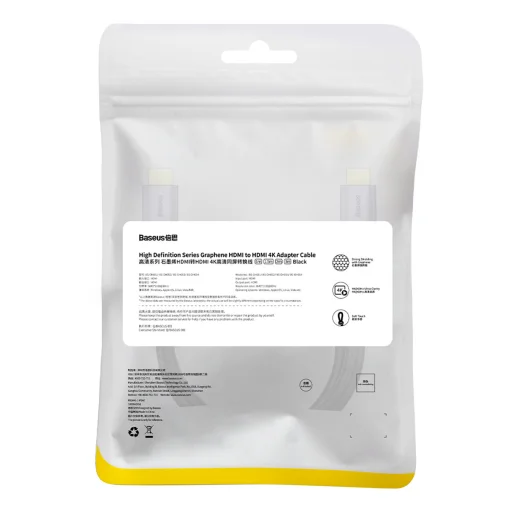 Baseus High Definition Series HDMI 2.0 kábel 4K60Hz 1.5m fekete (WKGQ020101) - 7