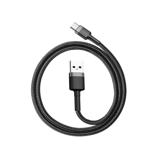 Baseus Cafule Nylon harisnyázott USB/USB-C kábel QC3.0 3A 0,5 m fekete-szürke) - 6