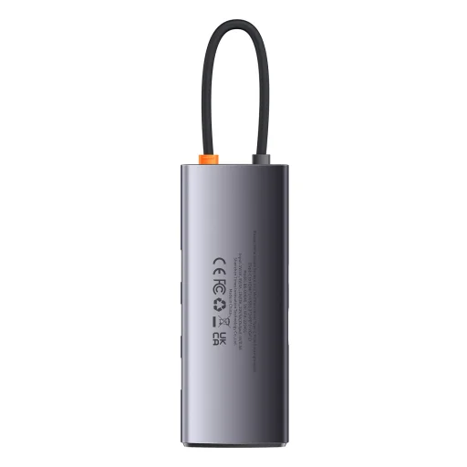 Baseus Metal Gleam Series 6 az 1-ben dokkoló, HUB USB Type C - 1 x HDMI / 3 x USB 3.2 Gen. 1/1 x Power Delivery / 1 x VGA szürke (WKWG030013) - 4