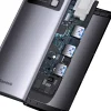 Baseus Metal Gleam Series 6 az 1-ben dokkoló, HUB USB Type C Power Delivery 100 W / 2x HDMI 4K 30 Hz / 3x USB 3.2 Gen 1 szürke (WKWG030113) thumbnail
