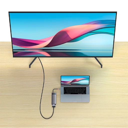 Baseus Metal Gleam Series 7 az 1-ben dokkoló, HUB USB Type C - 2 x HDMI / 3 x USB 3.2 Gen. 1/1 x Power Delivery / 1 x RJ-45 Ethernet szürke (WKWG040113) - 28