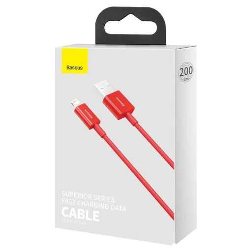 Baseus Superior USB - Lightning kábel 2.4A 2m piros (CALYS-C09) - 15