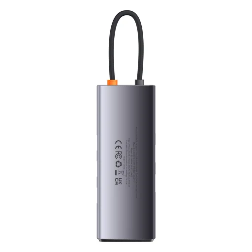 Baseus Metal Gleam Series 7 az 1-ben dokkoló, HUB USB Type C - 2 x HDMI / 3 x USB 3.2 Gen. 1/1 x Power Delivery / 1 x RJ-45 Ethernet szürke (WKWG040113) - 4