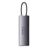 Baseus Metal Gleam Series 8 az 1-ben dokkoló, HUB USB Type C - 2 x HDMI / 3 x USB 3.2 Gen.1 / 1 x Power Delivery / 1 x SD kártyaolvasó / 1 x microSD kártyaolvasó szürke (WKWG050113) thumbnail