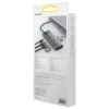 Baseus Metal Gleam Series 9 az 1-ben dokkoló, HUB USB Type C - 2 x HDMI / 2 x USB 3.2 Gen. 1/1 x USB 2.0 / 1 x Power Delivery / 1 x SD kártyaolvasó / 1 x microSD kártyaolvasó / 1 x RJ-45 szürke (WKWG060013) thumbnail