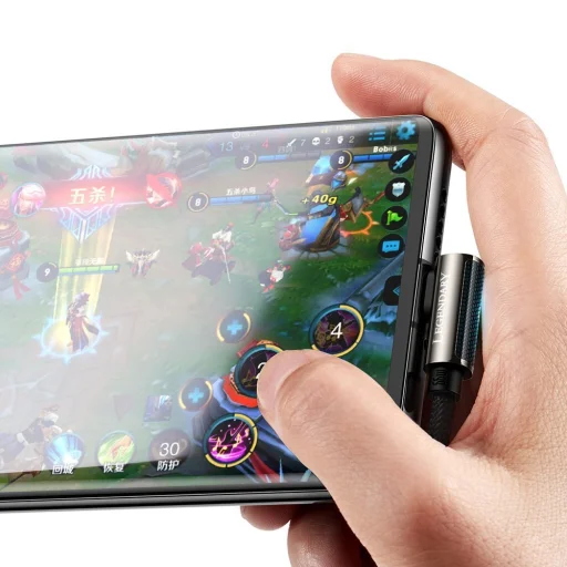 Baseus Legend 90 fokban döntött USB - USB Type-C kábel 66W 1m fekete (CATCS-B01) - 13