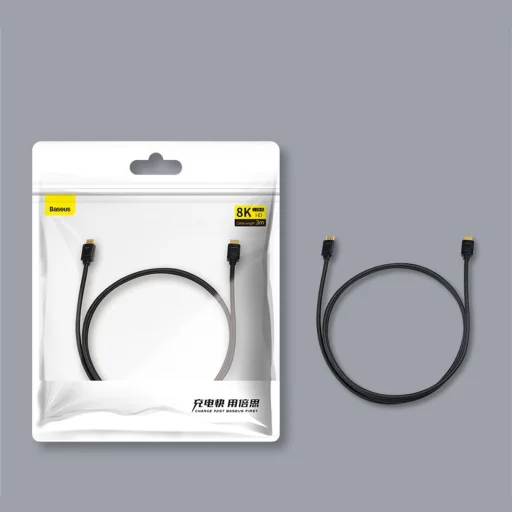 Baseus High Definition Series HDMI 2.1 kábel 8K60Hz 1.5m fekete (WKGQ040101) - 13