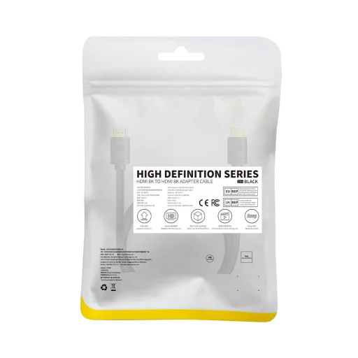 Baseus High Definition Series HDMI 2.1 kábel 8K60Hz 1.5m fekete (WKGQ040101) - 7