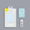 Baseus mágneses powerbank vezeték nélküli töltéssel 6000mAh 20W + USB - Type C kábel 60W 50cm rózsaszín (PPCX020004) thumbnail